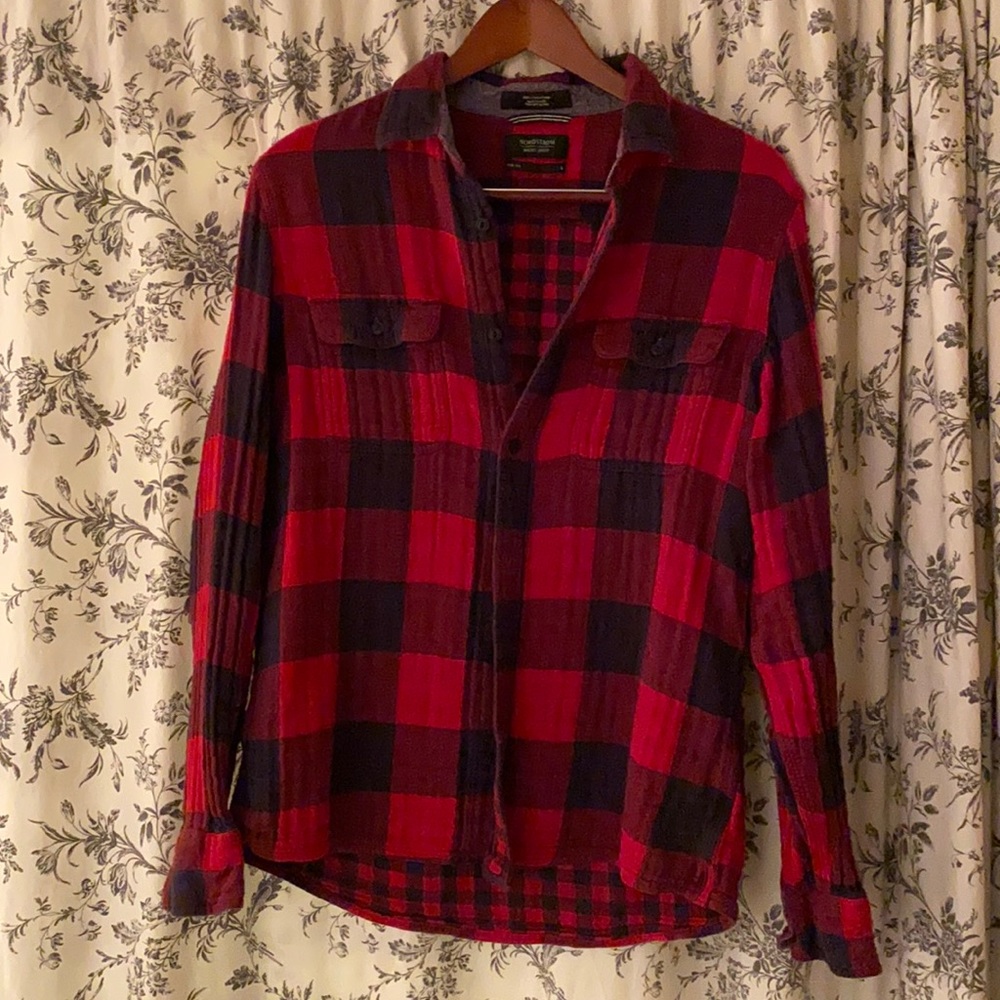 Nordstrom plaid button up cotton shirt